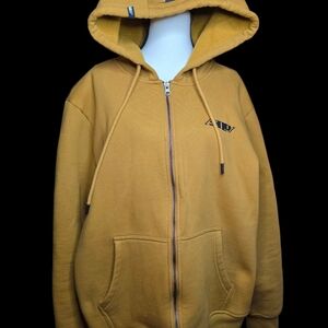 FLY RIDE509 TEMPER Mustard Yellow Zip-Up Hoodie
